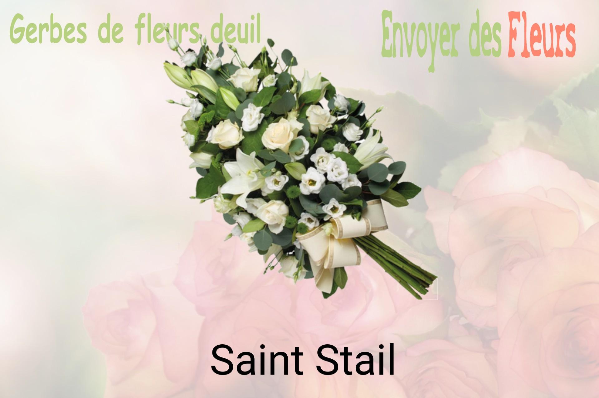Gerbe de fleurs de deuil livrée à Saint-Stail